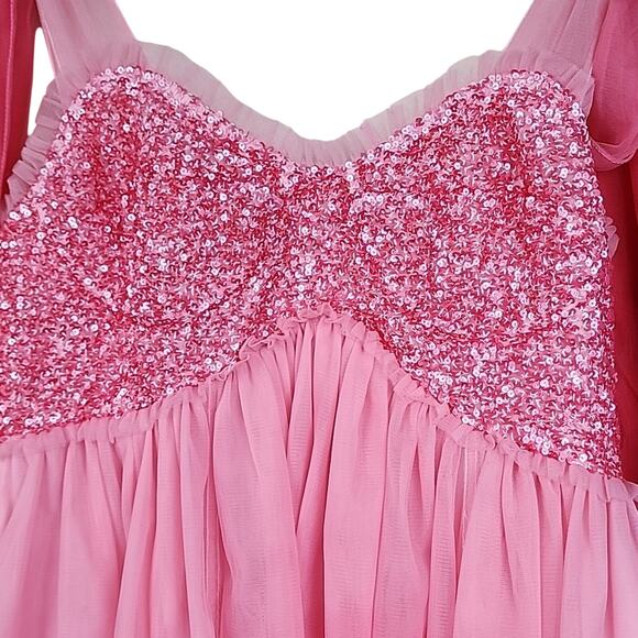 LoveShackFancy Romia Millennial Pink Ombre Hand Dye Size 0 Dress - Picture 10 of 14